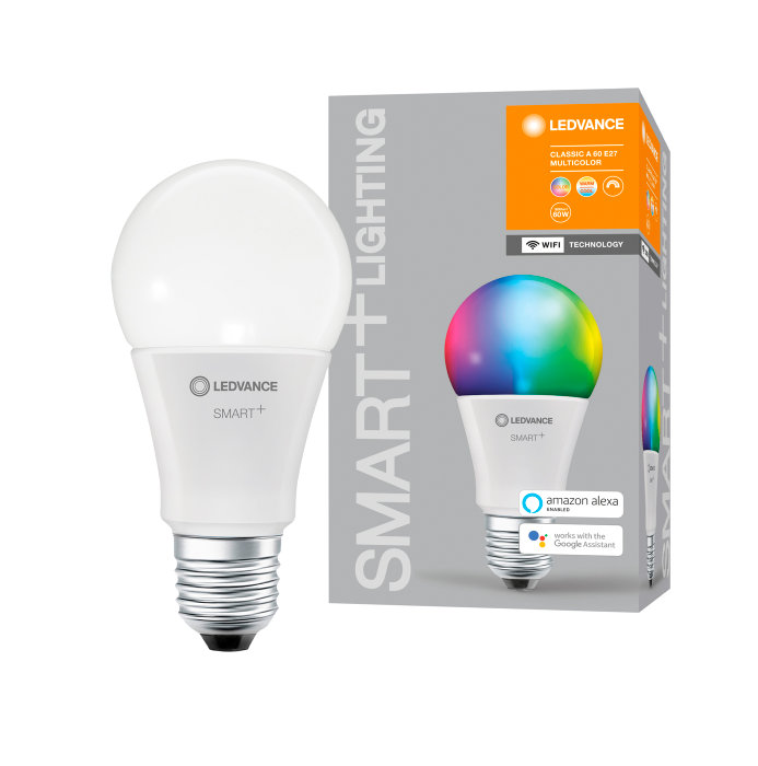 LEDVANCE SMART+ standard pære RGBW E27 9 W
